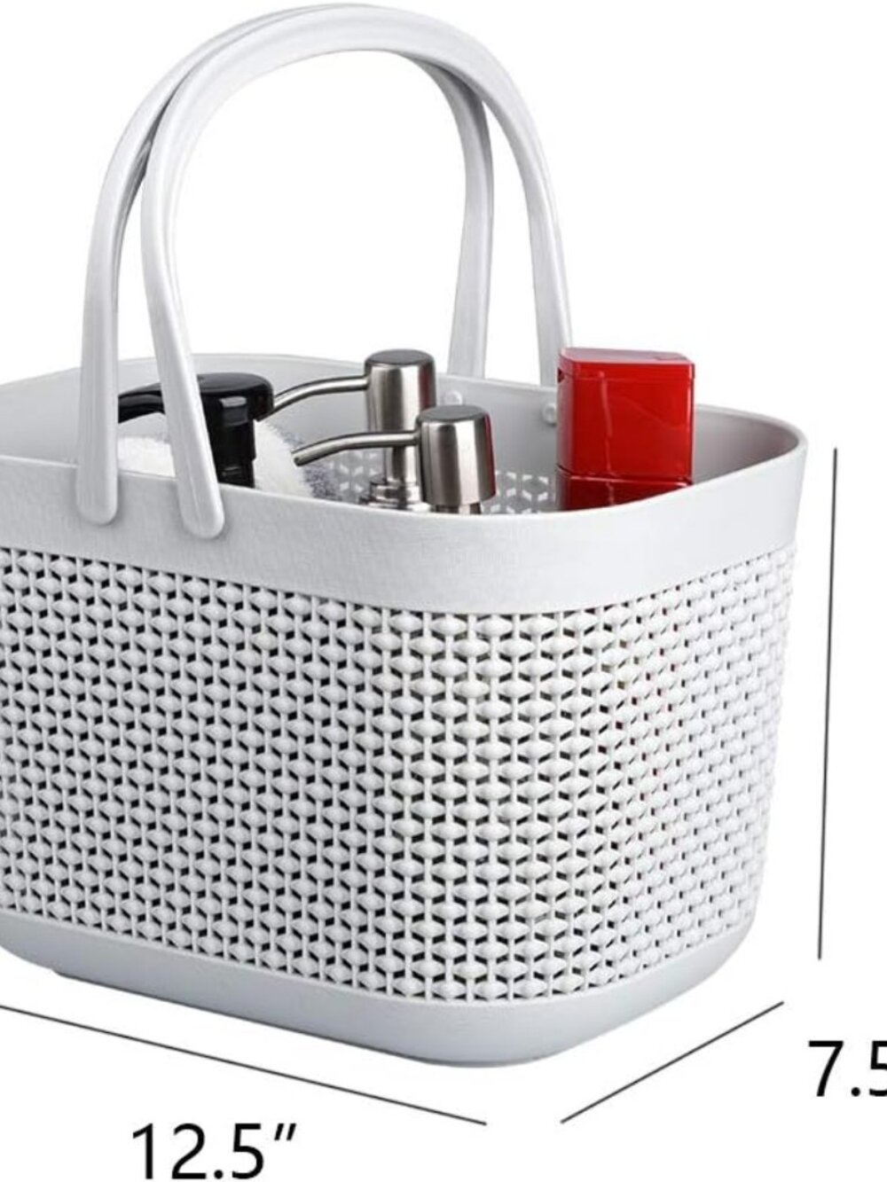 Plastic Organizer Storage Baskets with Handles, Shower Caddy Bins Organizer for - Picture 3 of 7